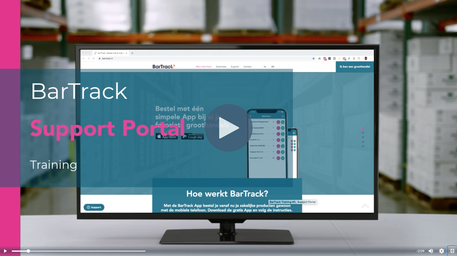 BarTrack Support - account aanmaken