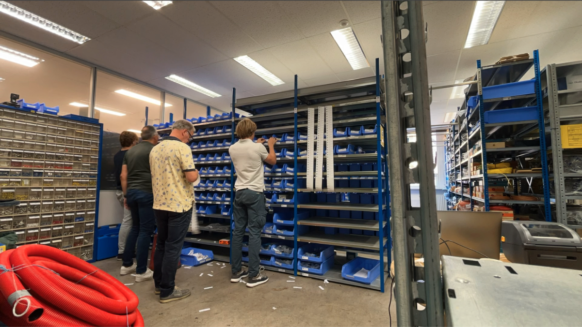 achtergrond inrichten magazijn