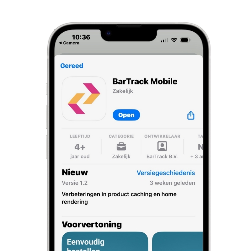 Download de BarTrack app