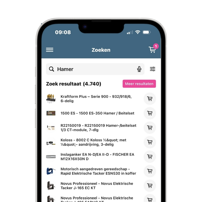 BarTrack - Zoek op omschrijving of door te scannen